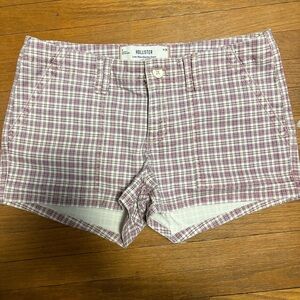 Hollister Plaid Low-Rise Shortie Shorts